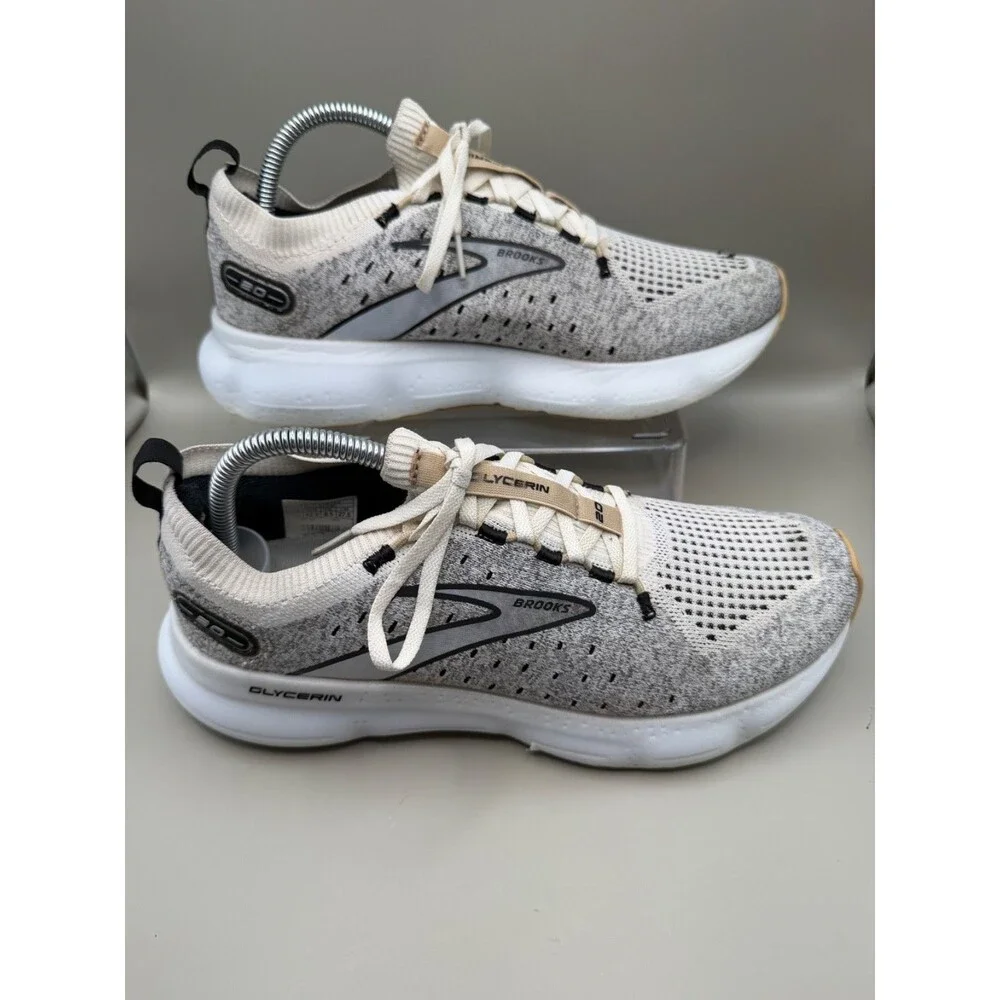Brooks Glycerin Stealthfit 20 Womens Size 10.5 Gray Running Shoes 1203721B163